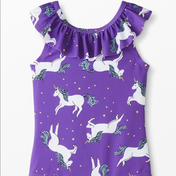Hanna Andersson Other - NEW Hanna Andersson Sunblock One Piece Swim Suit 2 2T Purple Unicorns Ruffle $44